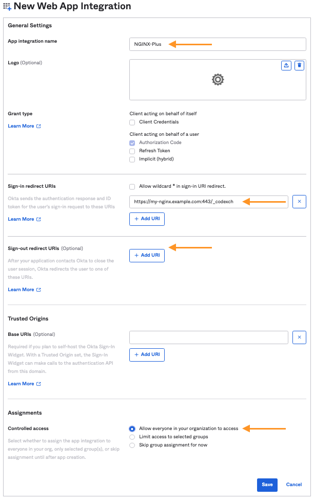 Okta Create OpenID Connect Integration