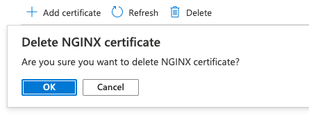 Confirm Certificate Deletion